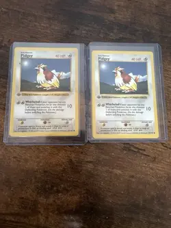 Pidgey 1st Edition 1999 2 Cards 57/102 Pokemon Cards - Image 1