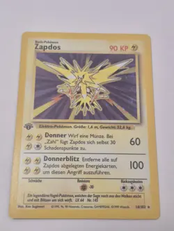 Zapdos 1999 Halo 1st Edition Base Set Pokemon Card 16/102 - Image 1