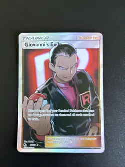 Pokemon TCG Giovanni's Exile Hidden Fates Holo Card 67/68 Full Art Ultra Rare - Image 1