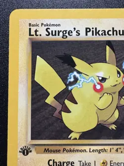 1st Edition Lt. Surge's Pikachu 81/132 Gym Heroes Pokemon Card Rare Near Mint - Image 3