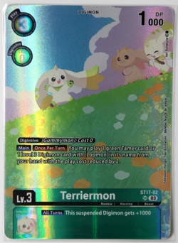 Terriermon ST17-02 SR Foil NEW Digimon Limited Card P@ck BiIIion Bullet - Image 1