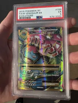 Full Art Mega Venusaur EX -ERROR CARD Pokemon XY Evolutions Holo Rare #100 PSA 5 - Image 1