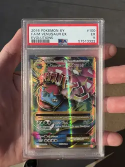 Full Art Mega Venusaur EX -ERROR CARD Pokemon XY Evolutions Holo Rare #100 PSA 5 - Image 3