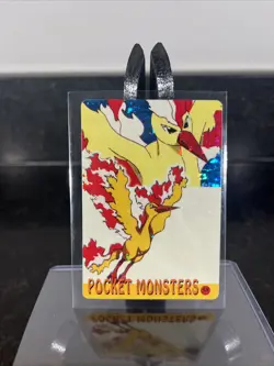 Vintage Pokemon Vending Machine Prism Holo Sticker Card Moltres & Butterfree - Image 1