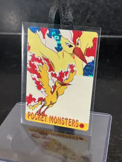 Vintage Pokemon Vending Machine Prism Holo Sticker Card Moltres & Butterfree - Image 2