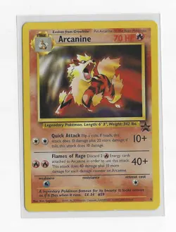 Black Star Promo Arcanine #6 Pokemon Card WOTC Rare 1999 NM - Image 1