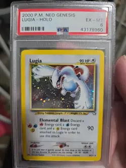 Lugia 9/111 Neo Genesis Set *PSA 6 - EX-MT* Graded Vintage Holo Pokemon Card - Image 1