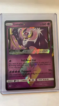Pokemon TCG Lunala Prism Sun & Moon: Ultra Prism 62/156 Reverse Holo Holo Rare - Image 1
