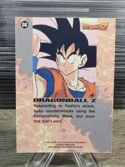 1996 Dragon Ball Z Card #06 Goku Kamehameha Holo Foil Prism - Image 2