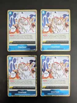 OP01-086 Overheat English One Piece TCG - Playset - 4x Cards - Image 1