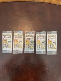 Pokemon 25th Anniversary Celebration General Mills Cereal 3 Card Booster Pack 5X - Image 1