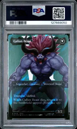 2025 MTG FINAL FANTASY SURGE FOIL #0528 GALIAN BEAST/VINCENT VALENTINE PSA 10 - Image 2