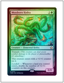 1x Mossborn Hydra, Foil, Magic the Gathering MTG NM - Image 1