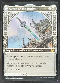 2021 Magic: The Gathering Kaldheim Halvar God of Battle Sword Realms #299 LC - Image 2