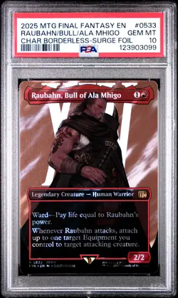 3099 Raubahn Bull of Ala Mhigo 2025 MTG Final Fantasy #0533 Surge Foil PSA 10 - Image 1
