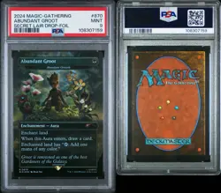 2024 Magic MTG Marvel Abundant Groot #0870 Secret Lair Drop Series Foil PSA 9 - Image 3