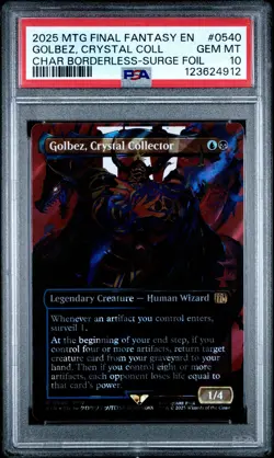 4912 Golbez Crystal Collector 2025 MTG Final Fantasy #0540 Surge Foil PSA 10 - Image 1