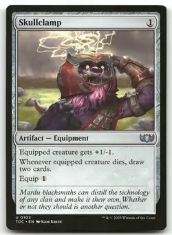 Skullclamp #103 MTG Tarkir Dragonstorm TDC NM X1 - Image 1
