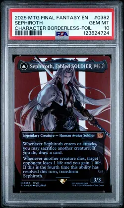 4724 Sephiroth Fabled Angel 2025 Magic Gathering Final Fantasy #0382 Foil PSA 10 - Image 1