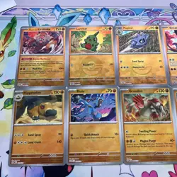 Pokemon TCG Prismatic Evolutions Pokeball Reverse Holo Bundle 8 Unique Cards - Image 2
