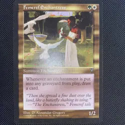 English - MTG Femeref Enchantress - LP - Reserved List - Visions - Image 1