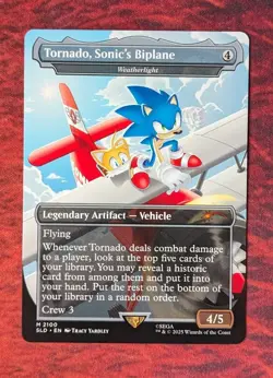 Tornado, Sonic's Biplane 2100 | Near Mint | Secret Lair Drop SLD Magic MTG - Image 1