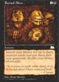 MTG Buried Alive, Weatherlight, Heavily Played, English - Image 1