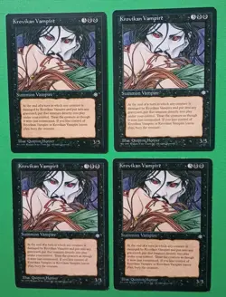 Magic the Gathering MTG Ice Age KROVIKAN VAMPIRE x 4 ( 2 LP/EX & 2 MP) U 1995! - Image 1