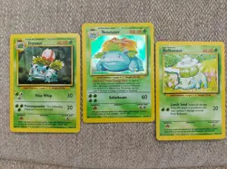 Pokemon TCG Venusaur Base Set 15/102 Unlimited Holo Rare With Bulbasaur, Ivysaur - Image 1