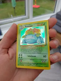 Pokemon TCG Venusaur Base Set 15/102 Unlimited Holo Rare With Bulbasaur, Ivysaur - Image 5