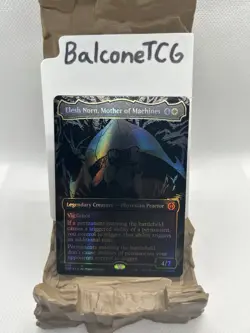MTG Elesh Norn Mother of Machines (345) (Oil Slick Raised Foil) Phyrexia: All - Image 1