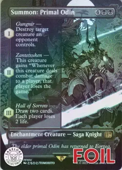 MTG Summon: Primal Odin (Borderless) (365) | NM Foil | Final Fantasy {FIN} - Image 1