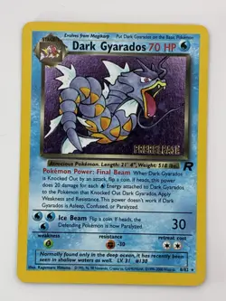 2000 Pokemon TCG Rocket Dark #8/82 Gyarados Prerelease WOTC Black Star Promo LP! - Image 3