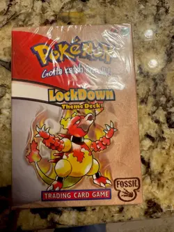 1999 Wizards of the Coast Pokemon Fossil Lockdown Theme Deck Original Sealed Box - Image 1