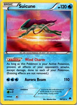 Suicune 30/122 XY - BREAKpoint Holo LP Pokemon TCG - Image 1