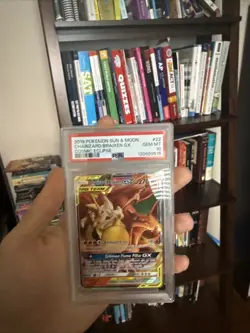 2019 Pokemon Sun & Moon Charizard & Braixen GX Cosmic Eclipse 22 Tag Team PSA 10 - Image 1