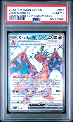 2023 POKEMON SVP EN-SV BLACK STAR PROMO #056 CHARIZARD EX PSA 10 - Image 1