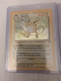 MEWTWO and RAICHU, Pokemon Base Set 2 HOLO Card Lot Of 2 Beautiful Condition - Image 2
