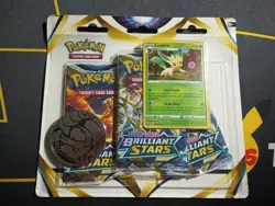 2 Pokemon Brilliant Stars Leafeon Glaceon Promo 3 Booster Pack Blister Card Lot - Image 5