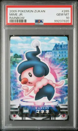 2005 CARDDASS POKEMON ADVANCED GENERATION ZUKAN CARD RAINBOW MIME JR. PSA 10 - Image 1