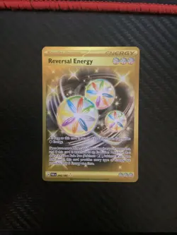 Pokemon TCG Card Reversal Energy 266/182 Gold Secret Rare S&V Paradox Rift NM - Image 1