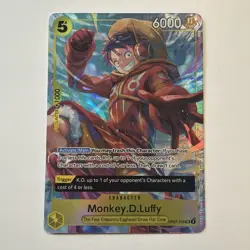 One Piece Monkey D. Luffy Illustration Box Promo Card SR OP07 109 Foil Alt Art - Image 1