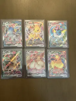 Pokemon TCG 6 Evolving Skies Eeveelution Vmax Full Art Cards. All NM - Image 1
