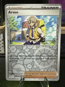 Arven 186/197 Pokemon Obsidian Flames SV03 Reverse Holo Uncommon Card NM - Image 1