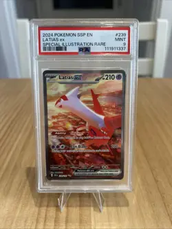Pokemon TCG Scarlet & Violet Surging Sparks Latias EX Card 239/191 PSA 9 - Image 1