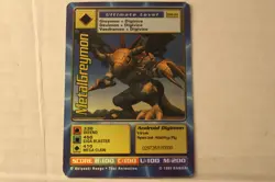 Digimon MetalGreymon DW-01 Rare Holo Card PlayStation Promo Bandai 1999 - Image 1