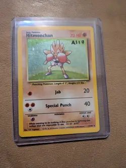 Hitmonchan Base Set Holo Unlimited Rare Pokemon TCG Card 7/102 - Image 1