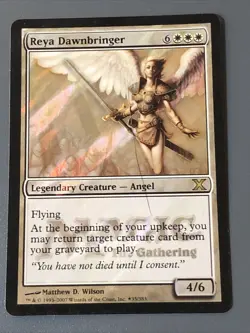 Reya’s Dawnbringer Foil Promo 10th Edition Ex Cond English See Front/back Pics - Image 1