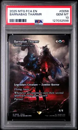 2025 MTG FINAL FANTASY: THROUGH THE AGES #0056 BARNABAS THARMR PSA 10 - Image 1