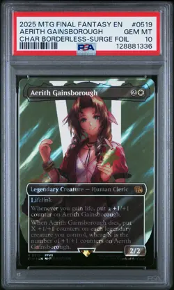 2025 MAGIC: THE GATHERING FINAL FANTASY #0519 AERITH GAINSBOROUGH PSA 10 - Image 1